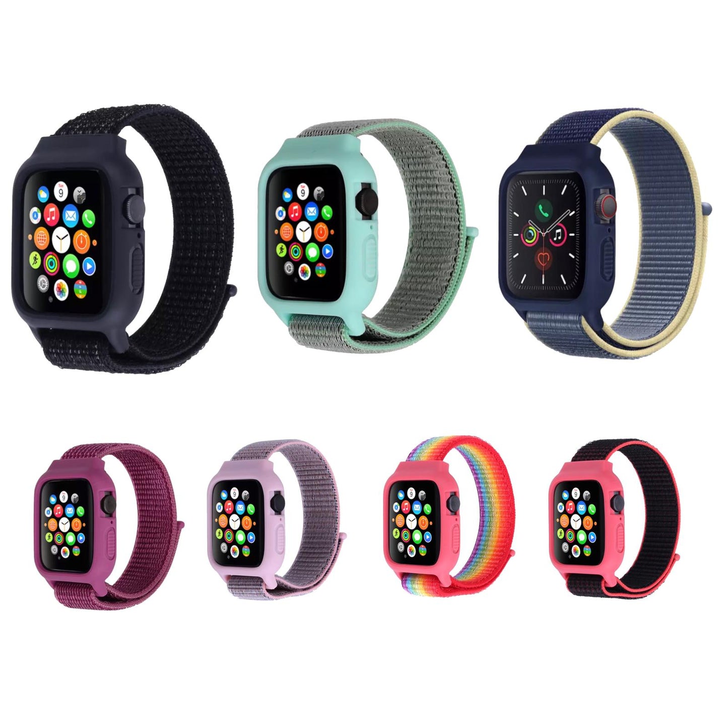 Nylon Band + Full Cover for Apple Watch