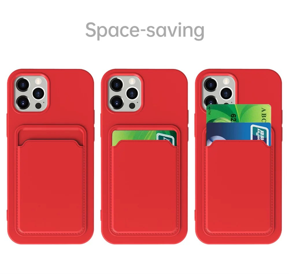 Silicone Card Holder Slot Phone Case