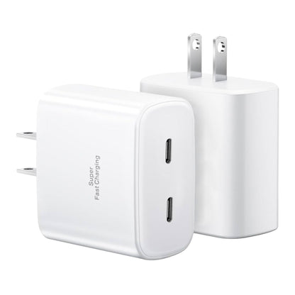 Fast Charger USB C, Dual Ports Plug Wall Charger