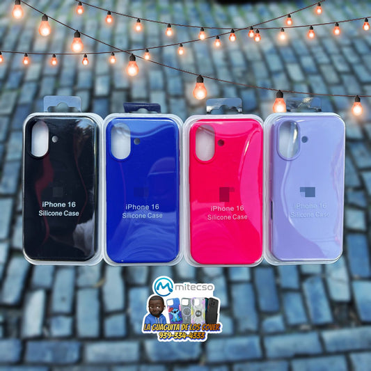 SILICON COVER PARA TODOS LOS MODELOS iPHONE 16 - 16 PRO MAX