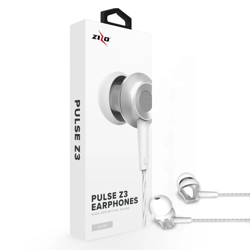 Zizo Pulse Z3 In Ear Headphones Wired - Silver