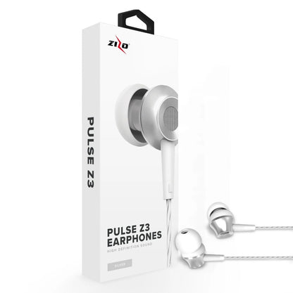 Zizo Pulse Z3 In Ear Headphones Wired - Silver