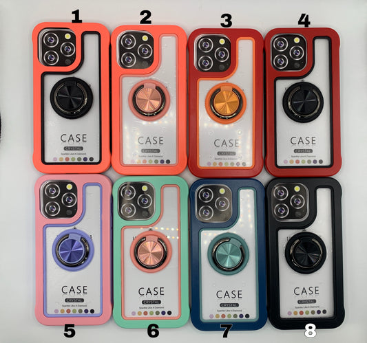 CASE COLOR WITH RING MAGNETIC FOR IPHONE