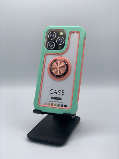 CASE COLOR WITH RING MAGNETIC FOR IPHONE