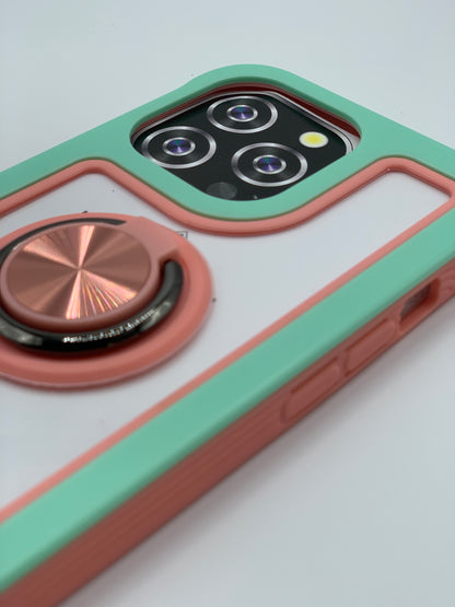 CASE COLOR WITH RING MAGNETIC FOR IPHONE